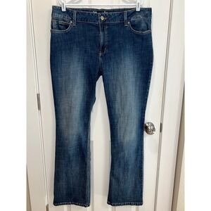 Wrangler Boot Cut Jeans Women's Size 19 Dark Wash Denim Pants 34" inseam